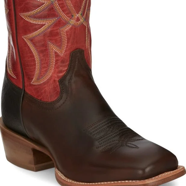 Men's western boots with a leather - wrapped heel and a smooth finishTony Lama Men's Ronan Western Boot