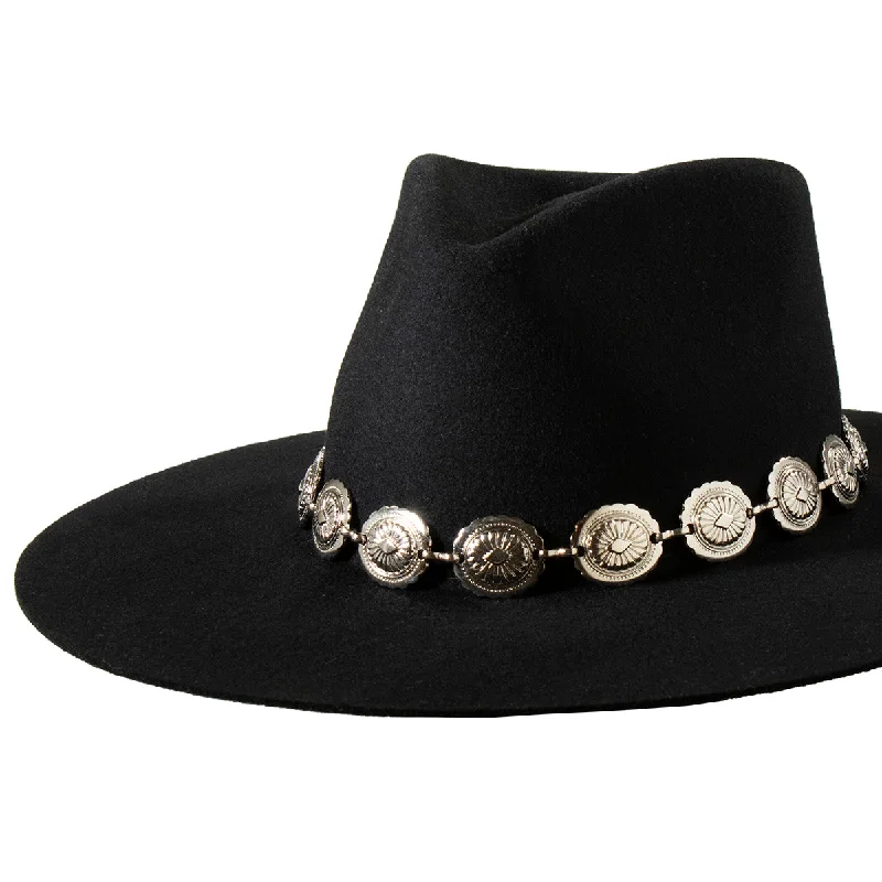 Men's genuine leather western boots with a snake - skin inlay3D Western Concho Hatband