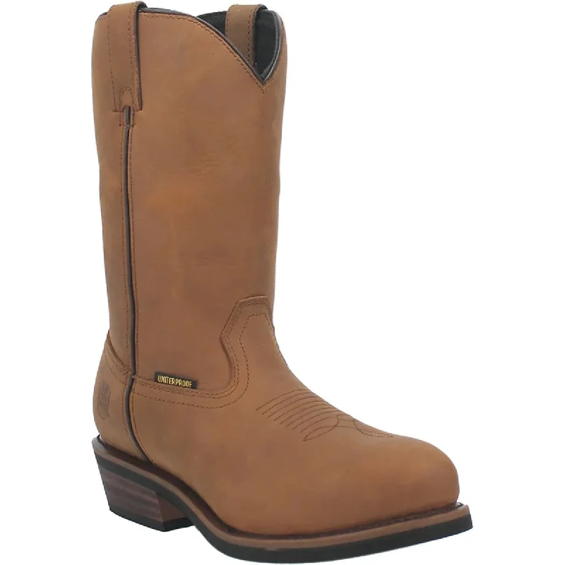 Men's western boots with a high - heeled design and a pointed toeDan Post Men's Alburquerque Work Boots Steel Toe Waterproof - Tan DP69691