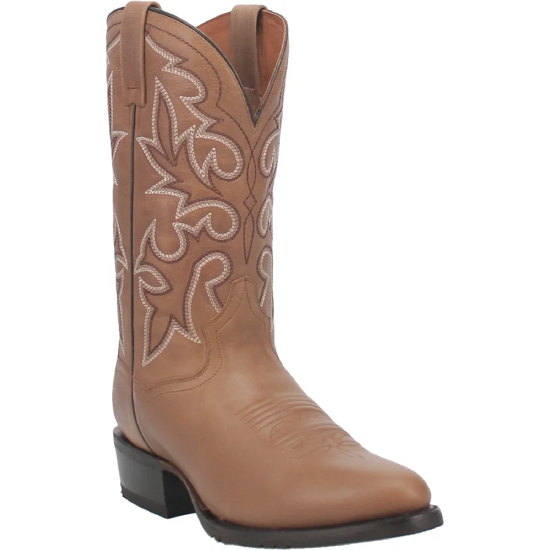 Men's genuine leather western boots with a snake - skin inlayDan Post Men's Armen Leather  Boot - Tan