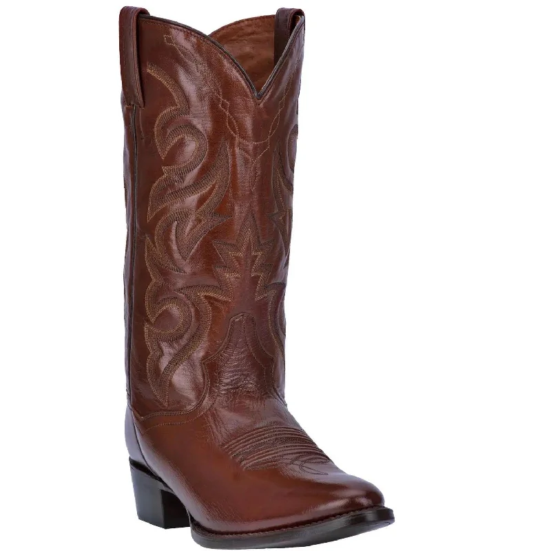 Men's genuine leather western boots with a snake - skin inlayDan Post Men’s Milwaukee Leather Boot DP2111R