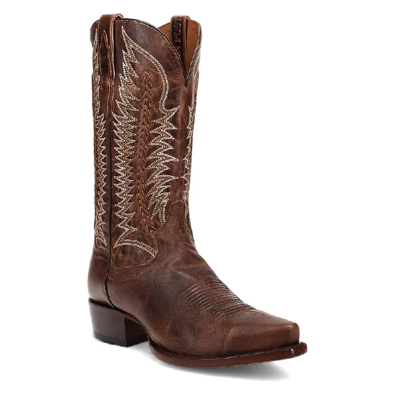 Alligator - embossed men's western boots for a bold statementDan Post Men's Rip Chocolate Leather Boot DP3177