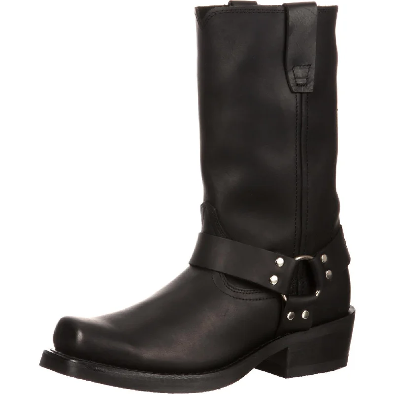 Men's western boots with a leather - wrapped heel and a smooth finishDurango Harness Boot (Black)