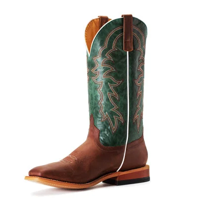 Men's western boots with a high - quality leather upper and a suede liningHorse Power Men's Sugared Honey with Turquoise Vail 13" Boot