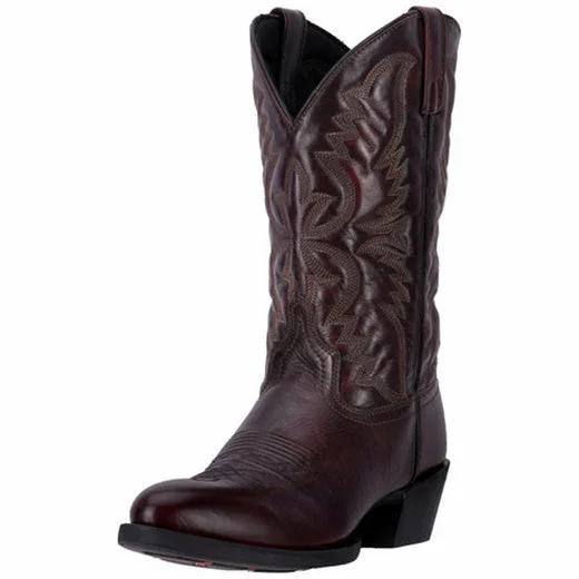 Vintage - style men's western boots with a square toe and spur ledgeLaredo Birchwood Western Boots (Black Cherry)