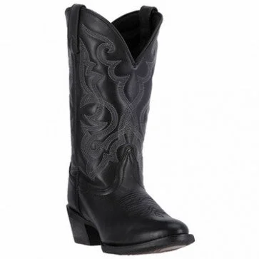 Men's western boots in a rich brown or black leatherMaddie Black 51110