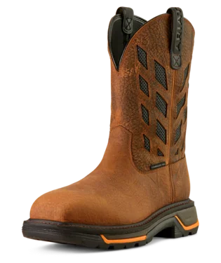 Men's western boots with a rubber sole for traction on various surfacesAriat Men's Composition Toe Workboot