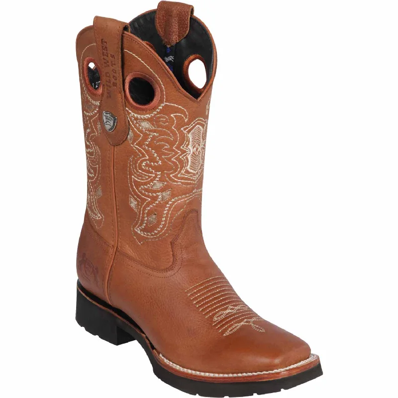 Alligator - embossed men's western boots for a bold statementMen's Wild West Genuine Leather Ranch Toe Boot 2823E2751