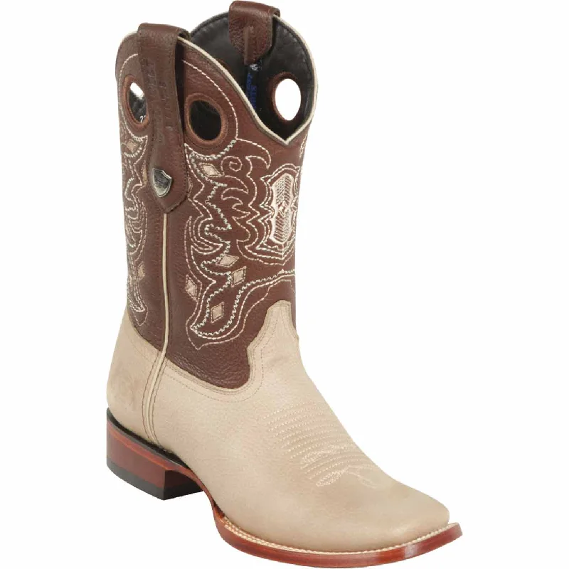 Men's western boots with a concho - studded strap and a pointed toeMen's Wild West Genuine Leather Ranch Toe Boot 28242709