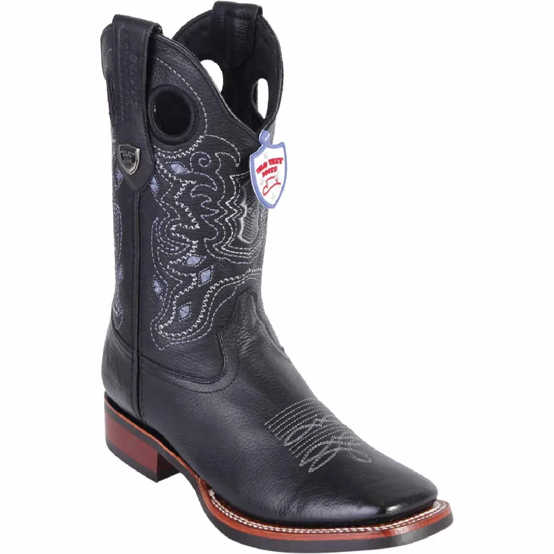 Men's western boots with a silver - toned hardware and accentsMen's Wild West Genuine Leather Ranch Toe Boot 28252705