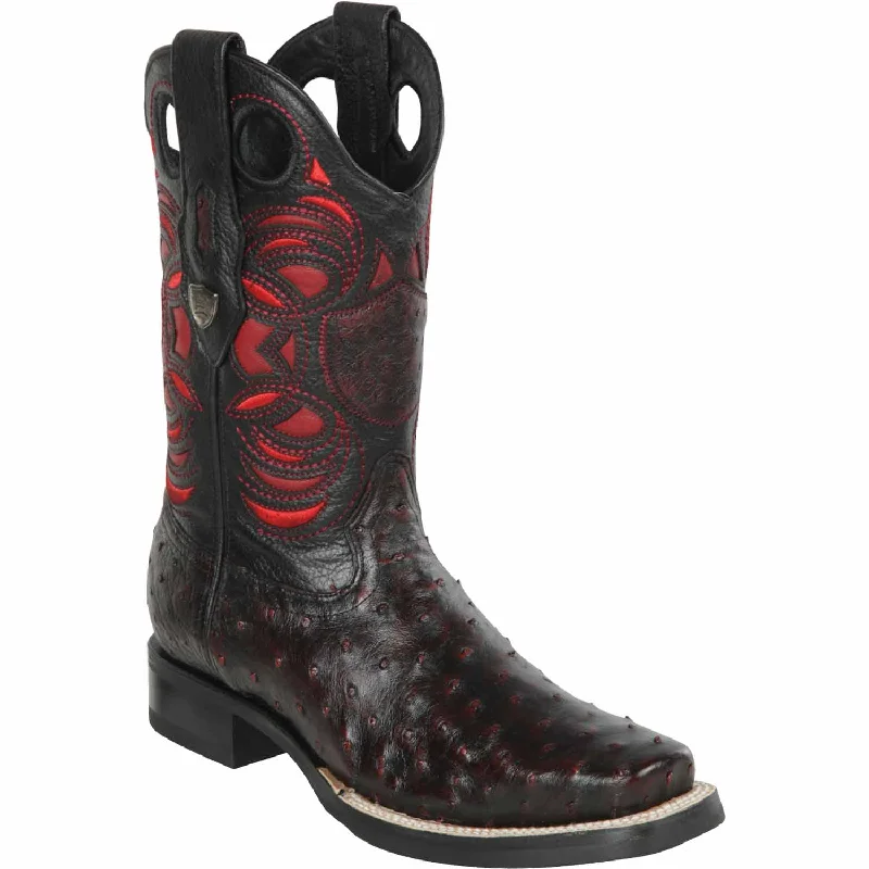 Men's western boots with a leather lining and a padded insoleMen's Wild West Ostrich Skin Rodeo Toe Boot 28190318