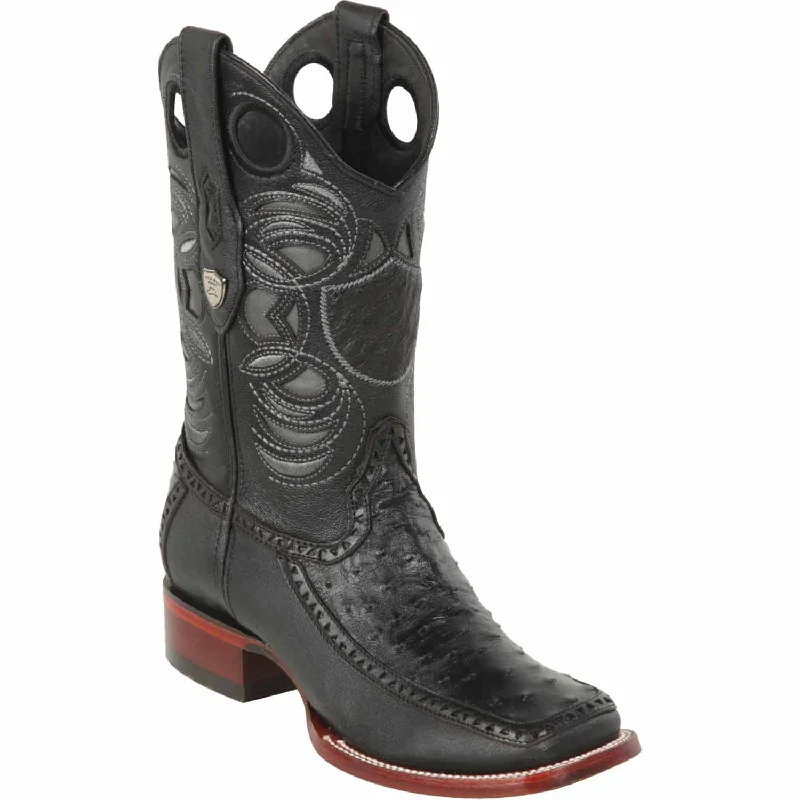 Alligator - embossed men's western boots for a bold statementMen's Wild West Ostrich with Deer Skin Ranch Toe Boot 282F0305