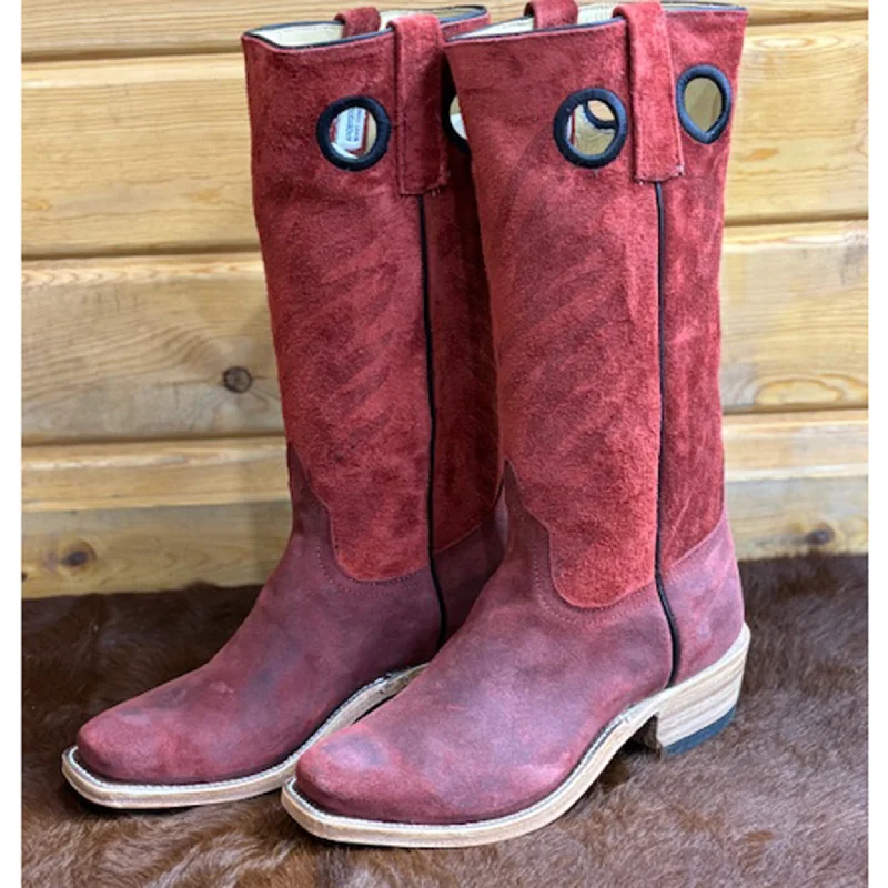 Men's western boots with a high - quality leather upper and a suede liningAnderson Bean Red Hot Waxy Kudu Boots