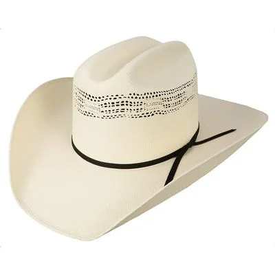 Men's western boots with a concho - studded strap and a pointed toeResistol Shootout Straw Hat