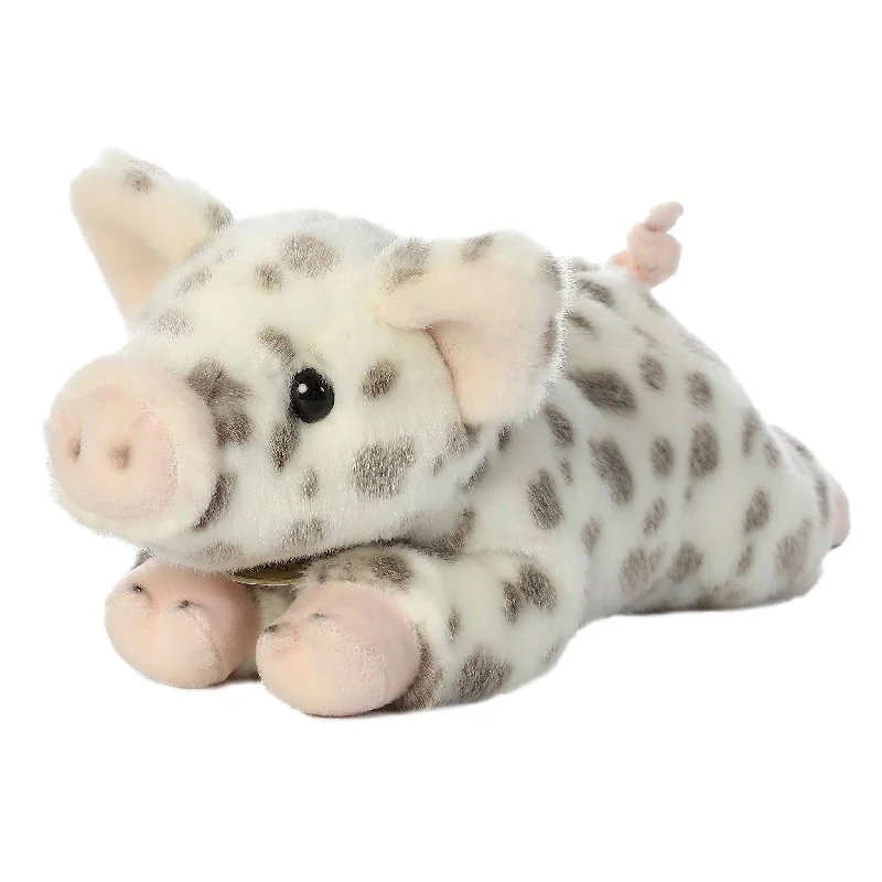 Western - style men's boots with intricate tooling and stitchingAurora Realistic Miyoni Spotted Pig Plush Toy