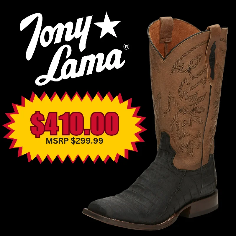 Men's western boots with a rubber sole for traction on various surfacesMen's Tony Lama Caiman Western Boot