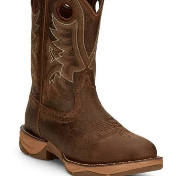 Men's western boots with a concho - studded strap and a pointed toeTony Lama Men's River Tumbleweed Wide Round Toe Boot