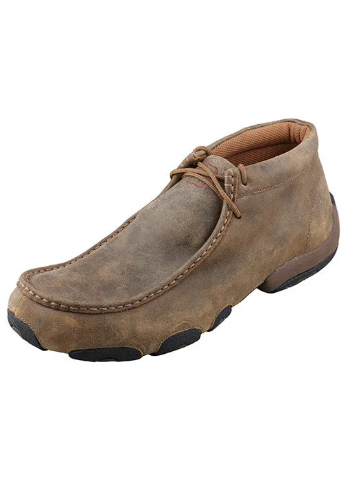 Men's western boots with a leather - wrapped heel and a smooth finishTwisted X Casual Driving Moccasins (Bomber)