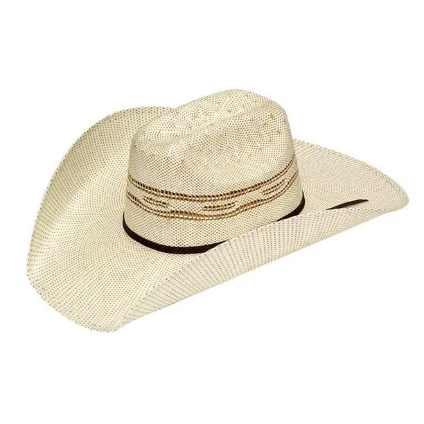 Men's western boots with a high - heeled design and a pointed toeTwister | Tan Cattlemans Bangora Straw Hat