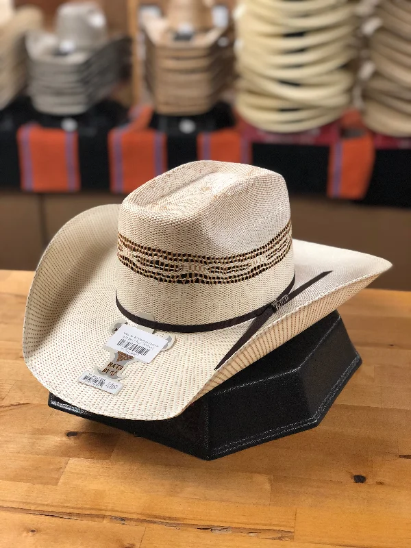 Men's western boots with a high - quality leather upper and a suede liningTwister | Tan Brick Bangora Straw Hat