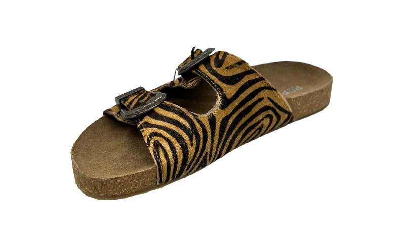 Men's western boots with a distressed leather finish for a rugged lookRoper Ladies' Zebra Hide Sandal