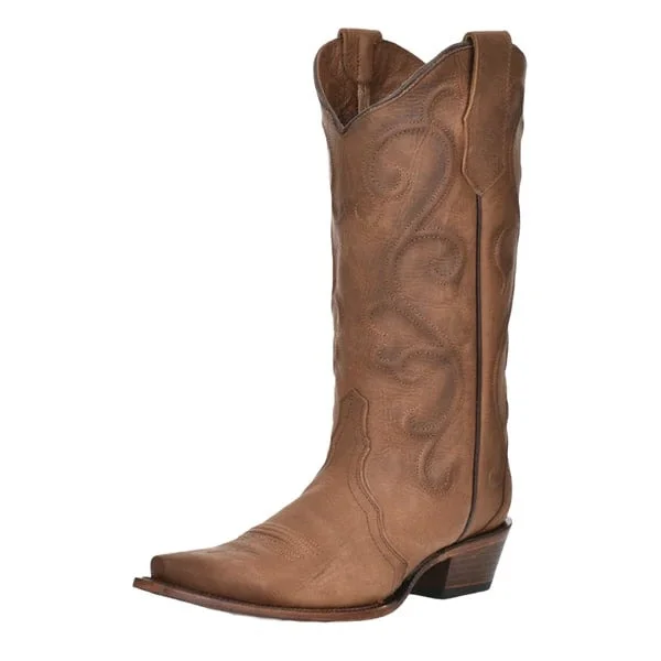 Men's western boots with a high - quality leather upper and a suede liningCorral Ladies' Cinnamon Embroidered Boot