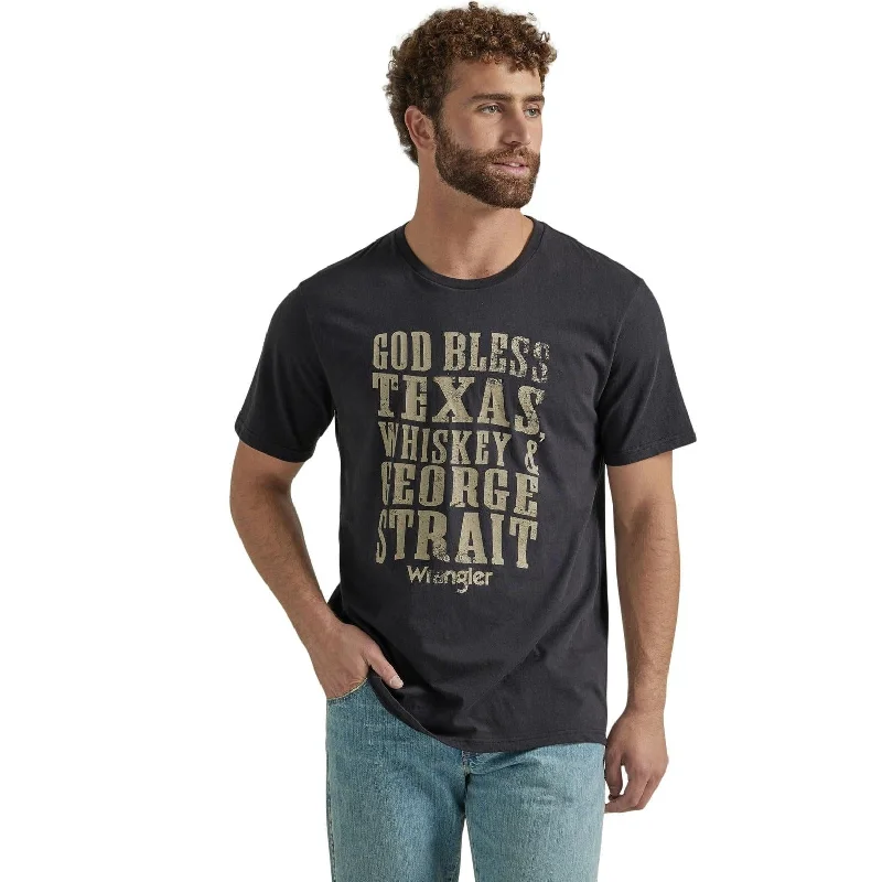 Alligator - embossed men's western boots for a bold statementWrangler Men's George Strait God Bless T-Shirt in Jet Black