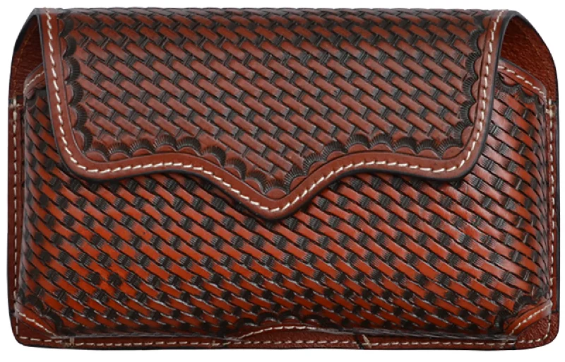 Men's western boots with a tooled leather design on the shaftXXL Tan Basketweave Phone Case