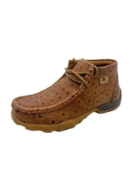 Men's genuine leather western boots with a snake - skin inlayTwisted X Children's Cognac Chukka Driving Moc