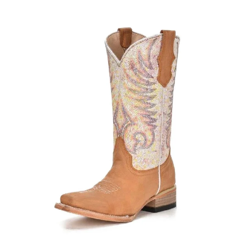 Men's western boots with a leather - wrapped heel and a smooth finishCircle G Children's Tan Boot